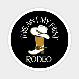 WHITE Cowboy Boot Cowboy Hat Magnet